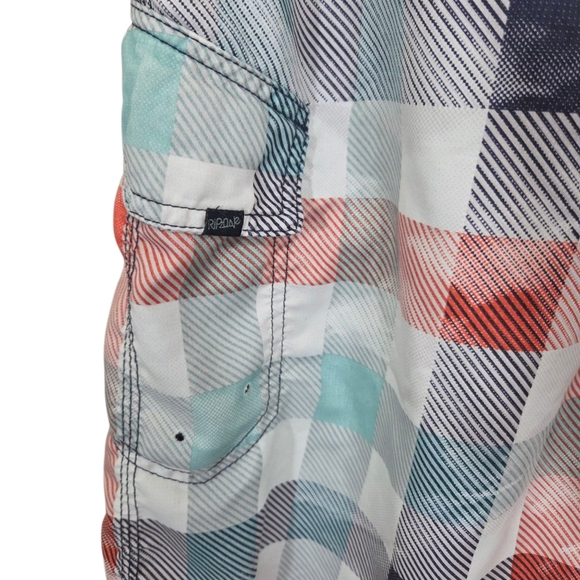 ⭐️Ripzone Plaid Mens Board Shorts Size XXL - Picture 3 of 7